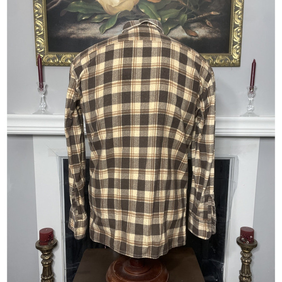 DICKIES Flannel Plaid Button Down Shirt Size Medium - Picture 4 of 5